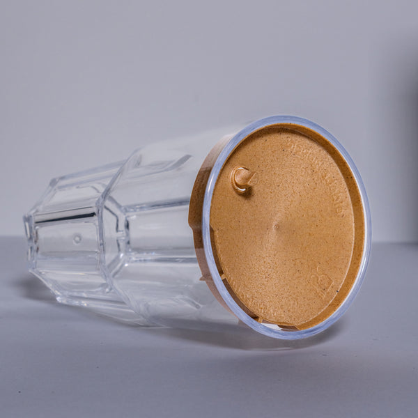 A natural colored komfid lid in a Granity 47 glass